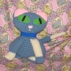 Blue Crochet Kitty