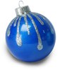 SilverKissed Blue Christmas Ornament