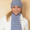 Blue Hat and Scarf Set