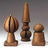 Bronze Finial Trio