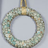 green patina button wreath