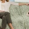 Knit Cables and Diamonds Throw