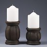 candle pedestal faux carved
