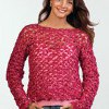 Raspberry Cartwheel Crochet Top
