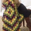 Bold and Beautiful Catherines Wheel Crochet Throw