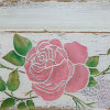 Stenciled Flower on Chair
