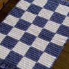 Blue and White Checkerboard Rug