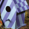 Birdhouse with Checks and Stripes