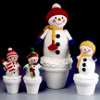 Cheery Snowman Topiaries