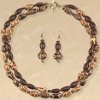 Coffee Bean Necklace and Earrings