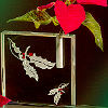 Custom Etch Holly Leaves