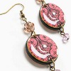 Dangling Decoupage Earrings