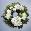 hydrangea and egg wreath