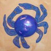 Glue Embossed Crab for Beach Scene