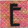 Letter E Needlepoint Stitch in Pink