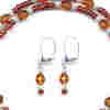 Espresson Memory Wire Necklace and Earrings