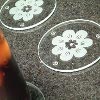 Etched Floral Coasters