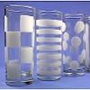 Etched Graphic Tall Glasses