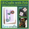 18 Crafts with Felt Simple Craft Ideas Felt Flowers  More free eBook