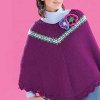 Flowers Knit Poncho