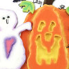 Ghost and JackOLantern Plaque