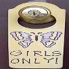 Girls Only Sign Embellished with Ironon Threads