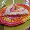 Crocheted Glass Flip Flops