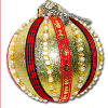 Red and Gold Glitter Ornament