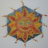 Glue Embossed Sun Burst