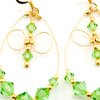 Green and Gold Earrings