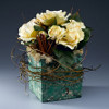 handmade paper cube and roses