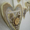 Hanging Fabric Hearts Wall Decor