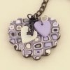 magic cane heart key chain