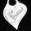 Faux Silver Heart Pendant