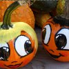 Painted Him and Her Pumpkins