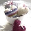 Knit and Felt Hearts