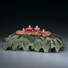 Flower and Leaf Candle Wedding Centerpiece