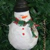Recycled Lightbulb Snowman