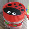 Upcycled Ladybug Storage Jars