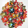Recycled Magazine Floral Wreath