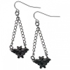 Halloween Hanging Bat Earrings
