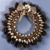 golden nut  pinecone wreath