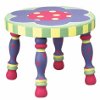 Painted Flower Stool