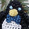 Crochet Penguin Ornament