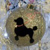 Poodle Dog Silhouette Ornament Balls
