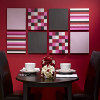 Pink Stripes and Squares Wall Art