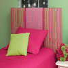 Pink Striped Headboard