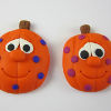 polymer clay pumpkin magnets