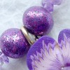 Purple Glitter Clay Beads