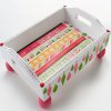 Retro striped tray